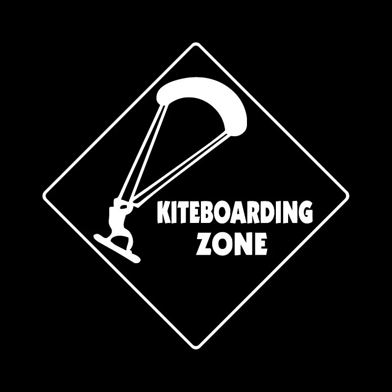 

Volkrays Car Sticker Kiteboarding Crossing Sign Zone Whole Accessories Reflective Waterproof Sunscreen Vinyl Decal,14cm*14cm