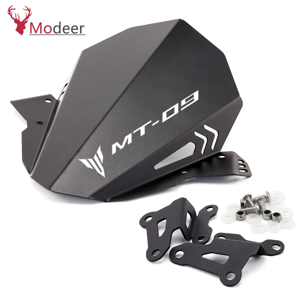 Мотоцикл лобовое стекло Алюминиевый Комплект дефлектор подходит для YAMAHA MT 09 2017