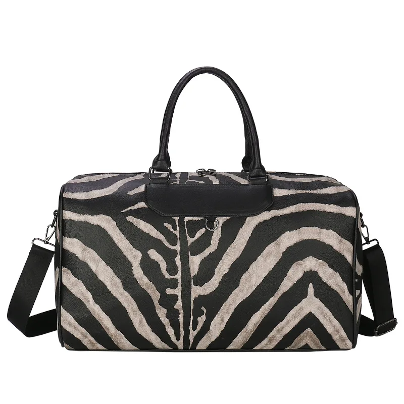Jiessie&Angela Carry-on Suitcase Zebra Pattern Handbag Large Women Bag Duffels Shoulder Bag Tote Bags For Women travel suitcase