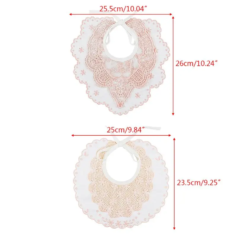 

Baby Bib Girls Cute Princess Lace Floral Bibs Bandana Saliva Towel Portable Outdoors Feeding Decoration Flower Scarf Newborn
