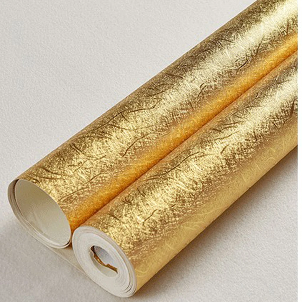

Luxury Glittery Gold Foil Night Club KTV Wall Paper Self-adhesive Roll 10m