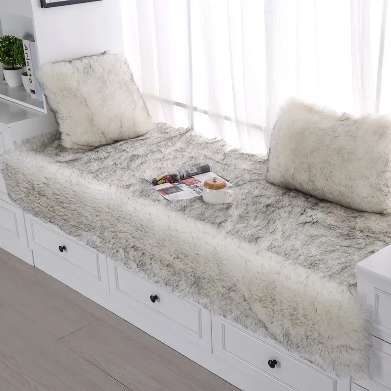 Роскошный длинный плюшевый ковер с татами моющиеся коричневые черные лохматые