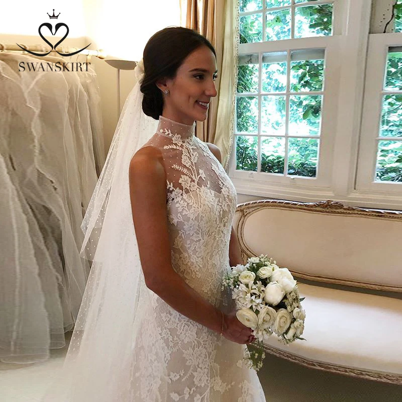 Vestido de Noiva кружевное свадебное платье с аппликацией модель 2020 года винтажное