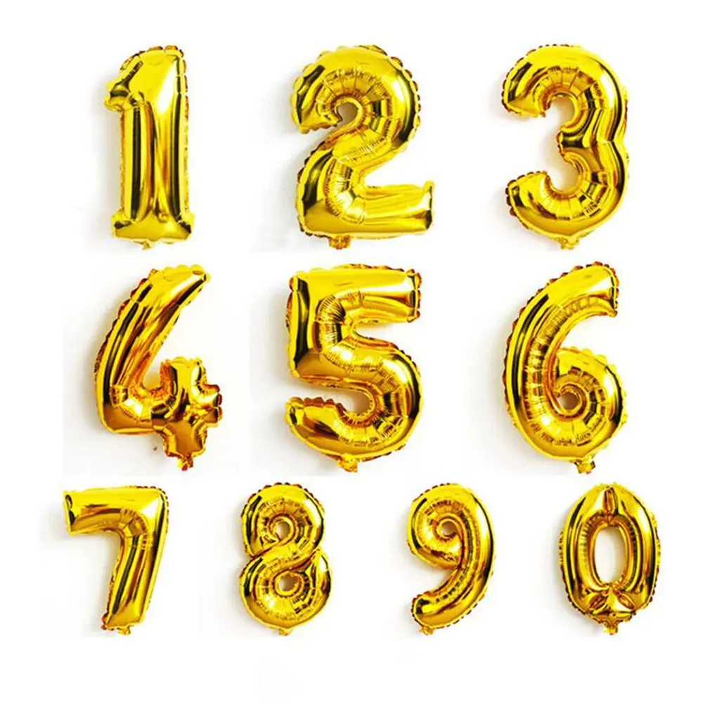 1 шт 32 дюйма большие воздушные шары в форме цифр Свадебные украшения Воздушные