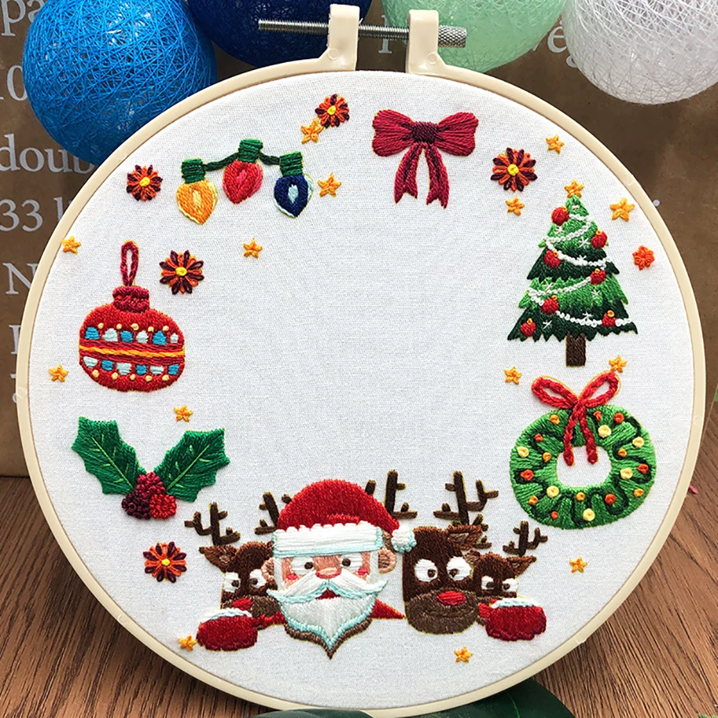 

Christmas Tree DIY 3D Embroidery Kit for Beginner Needle Kits Cross Stitch Set DIY Sewing Craft Accessories