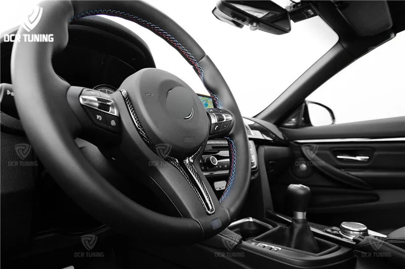 Для BMW M2 M3 M4 M5 M6 X5M X6M углеродное волокно/хромированная отделка рулевого колеса