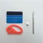 Виниловая пленка, набор инструментов для автомобильной упаковки, войлочный синий Ракель, нож, лезвие, наклейка на стену, Тонировка окон, инструменты для пленки