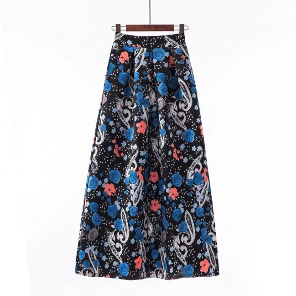 Женская винтажная длинная юбка макси с широкой юбкой летние юбки богемная