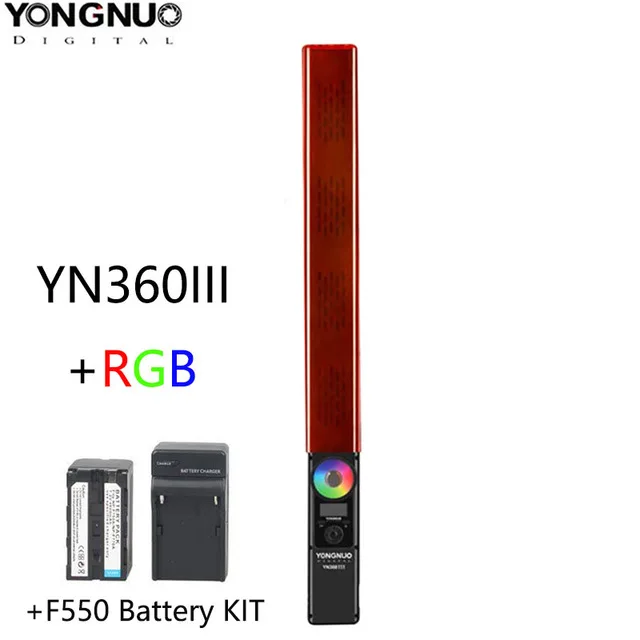 Зеленый YONGNUO YN360 III YN360III ручной светодиодный светильник для видео с сенсорным регулированием Bi-colo 3200k до 5500k RGB цветовая температура с пультом дистанционного управления - Цвет: Зеленый
