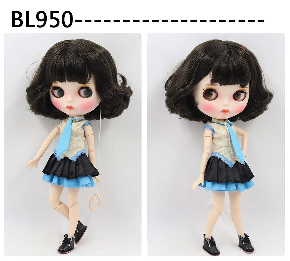 1/6 bjd ледяная фабрика blyth кукла bjd шарнир тела белая кожа bjd 30 см матовый лица резные губы с бровей индивидуальные лица