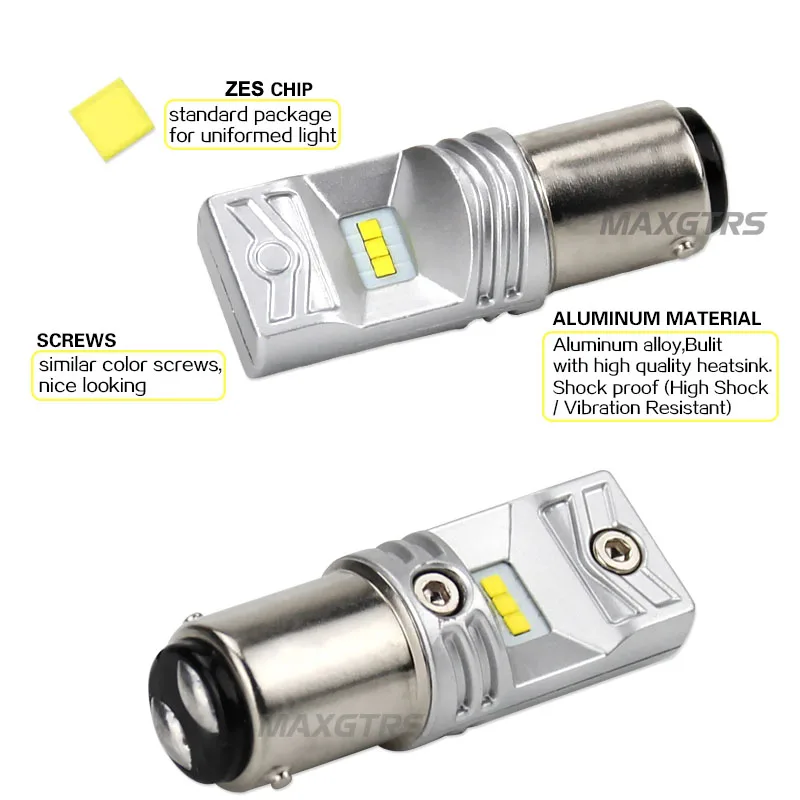 2x High Power S25 1157 800LM 6500K BA15D LED Bulb Auto For Turn Signal Lights Reverse Brake Stop Lamp Car Light Source | Автомобили и