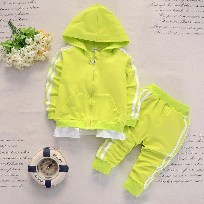 2019 Fashion Autumn Winter Baby Boy Girl Clothes Sets Newborn Tracksuits Zipper Long Sleeve Hooded +Pants 2PCS Kids Colthes Set | Детская
