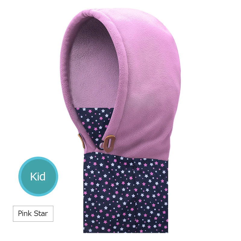E813 Pink Stars AONIJIE E802 унисекс для взрослых и детей, двухслойная Зимняя Теплая Флисовая Балаклава, лыжная шапка, маска, шарф для бега - Цвет: E813 Pink Stars
