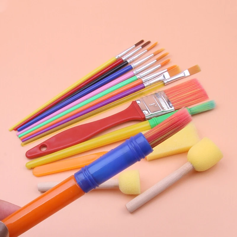 

H8WA Artist Paint Brushes Set for Drawing for Beginners Miniature Detailing and Rock Painting Nylon Hair Brush Suit