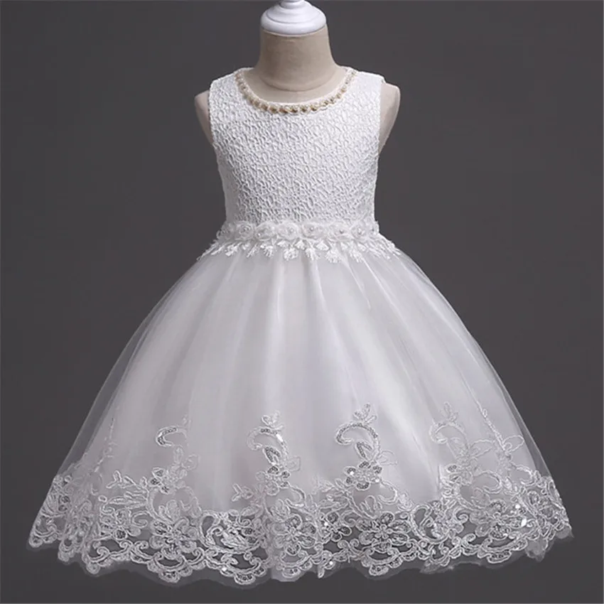 

Белое Кружевное Цветочное платье, свадебные платья подружки невесты для девочек, детское вечернее платье принцессы, летняя вечерние чная о...