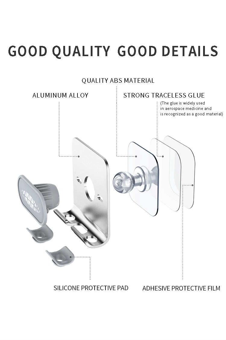 

Lazy Housework Wall Holder Plastic Rotatable Tablet Mobile Phone Holder Stand Mount Support Wall Phone Holder Charging Bracket