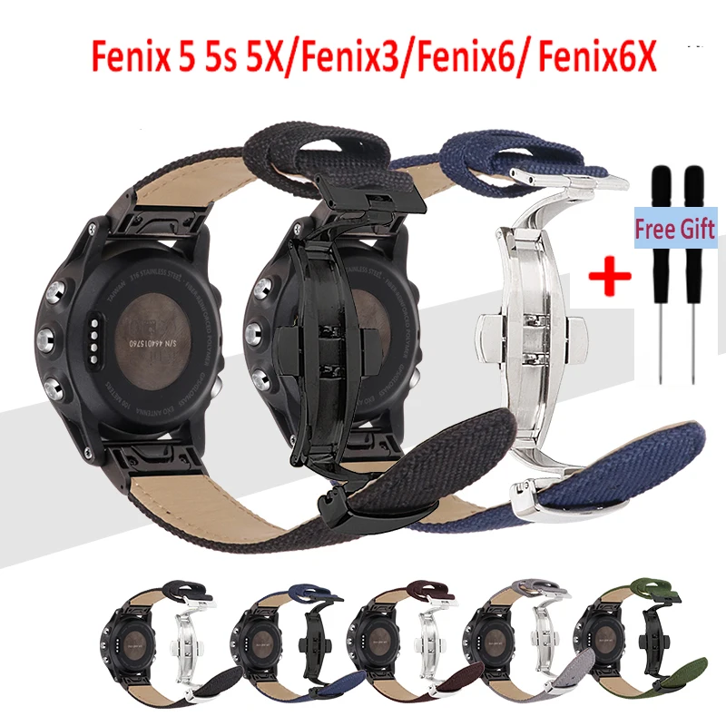 COMLYO нейлоновый ремешок для наручных часов Garmin Fenix 5X/5S/Fenix 3/Fenix 5/Fenix 6X Quick Fit смарт 6S