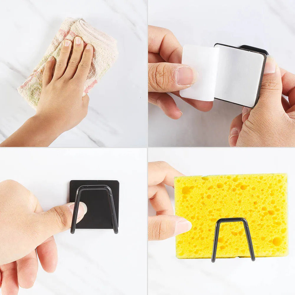 

1/3/5/10/20 Pcs Kitchen Drain Storage Rack Strong Adhesive Wall Hanger Hook Sink Sponge Holder Organizer Bathroom Towel Cup Self