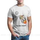 Футболка Doge To The Moon, с круглым вырезом, Dogecoin, майнеры криптовалюты, мем, из чистого хлопка, Классическая футболка, мужские топы, новый дизайн, большие размеры