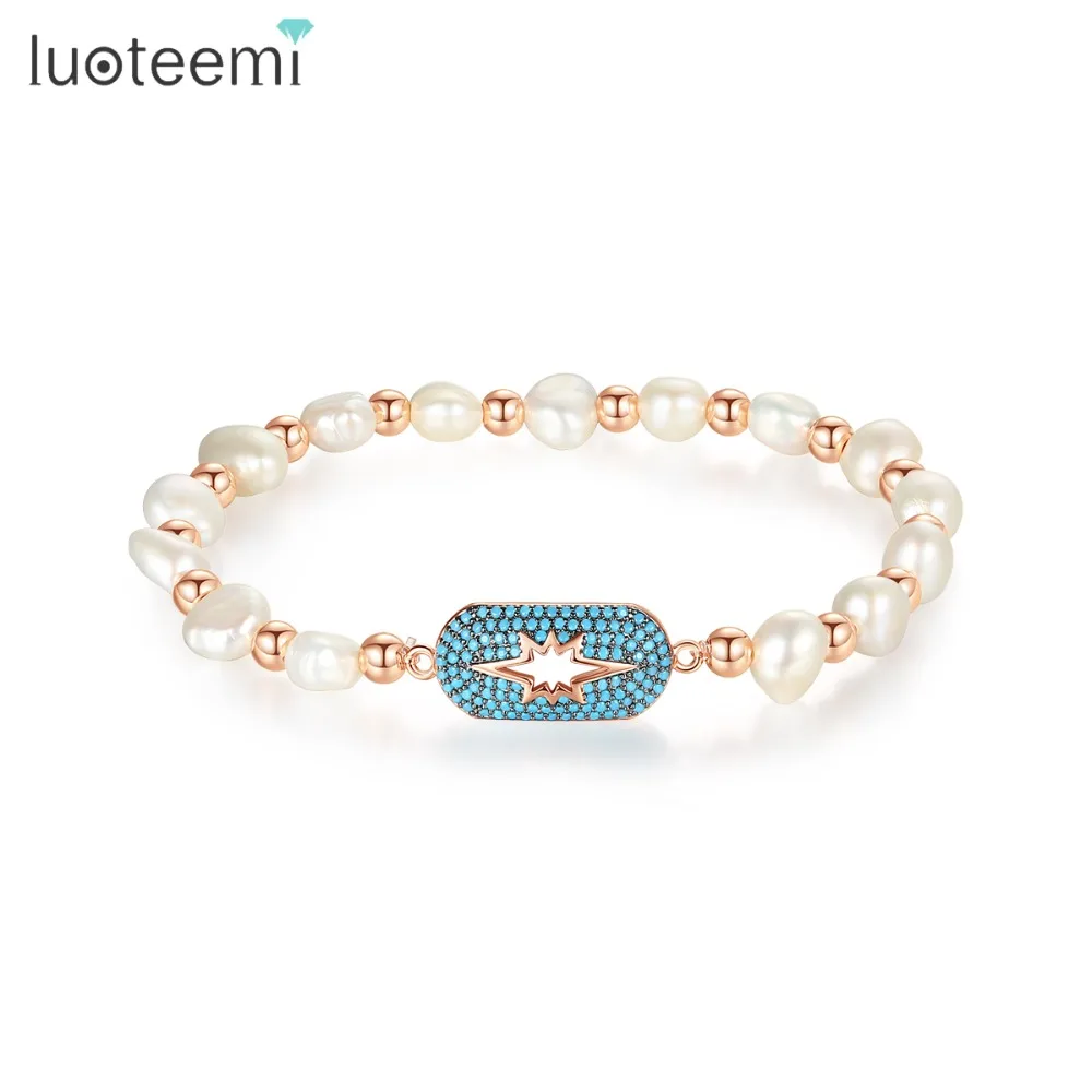 LUOTEEMI бренд браслет для женщин элегантные вечерние женские браслеты Роскошные