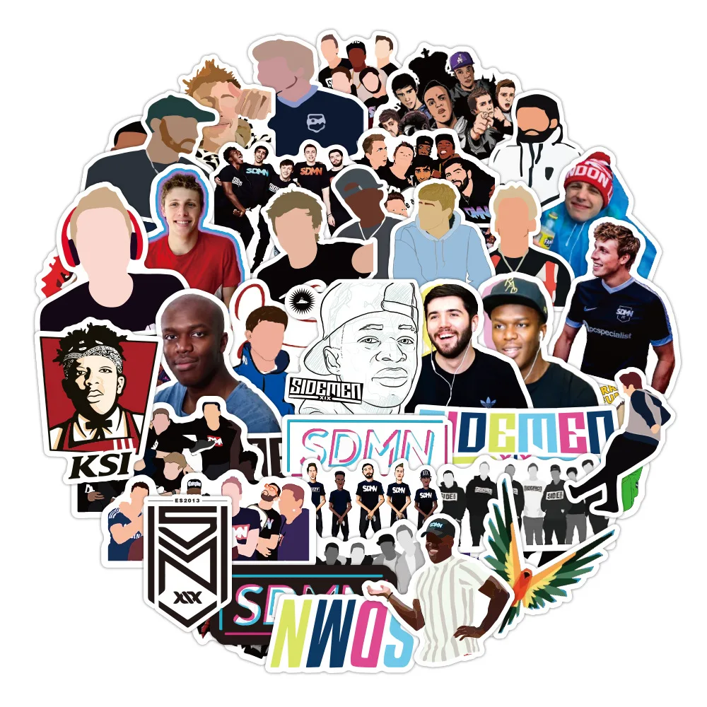 103050pcs sidemen stickers diy snowboard laptop luggage fridge guitar phone waterproof graffiti decal stickers kid classic toy free global shipping
