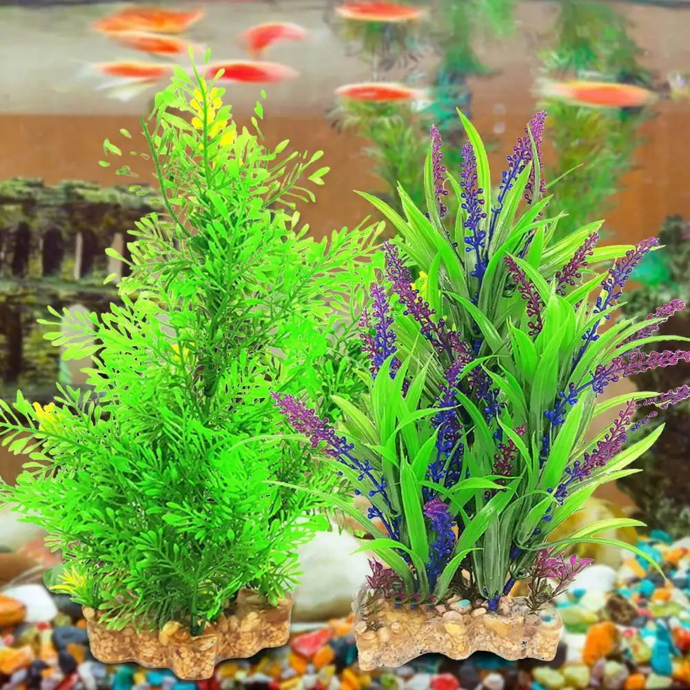 

Pretty Fake Aquatics Plants Aquarium Decoration Anti-fade Artificial Water Plants Fine Workmanship for Home Decor