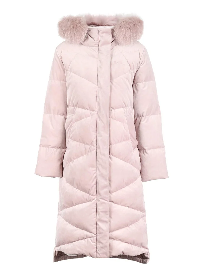 Vero Moda женский контрастный длинный толстый пуховик с капюшоном из меха енота | 318312508