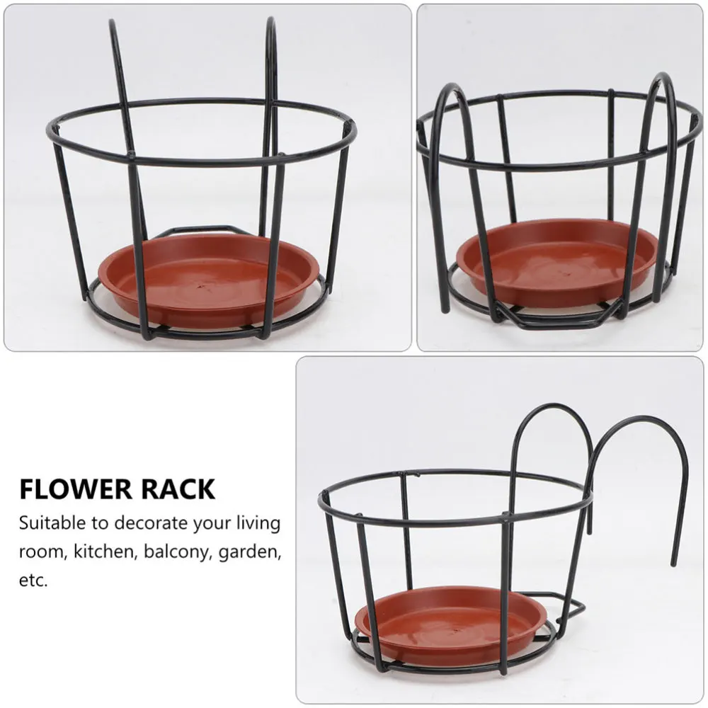 

5 Sets Balcony Flower Racks Hanging Plant Holder Flowerpot Storage Racks