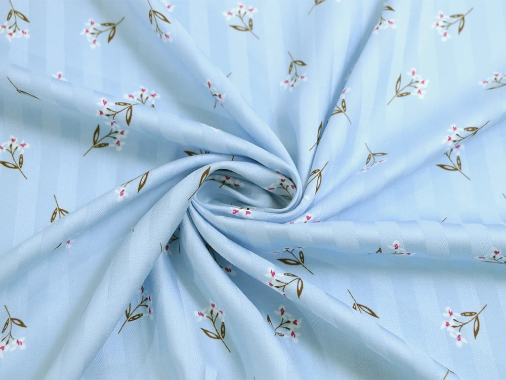 1 метр X 4 метра в цветочную полоску вискозная ткань мягкая рубашка материал: