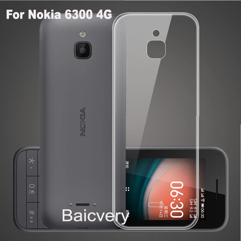 Мягкие чехлы для Nokia 6300 чехол 4G мягкий силиконовый прозрачный из ТПУ телефона