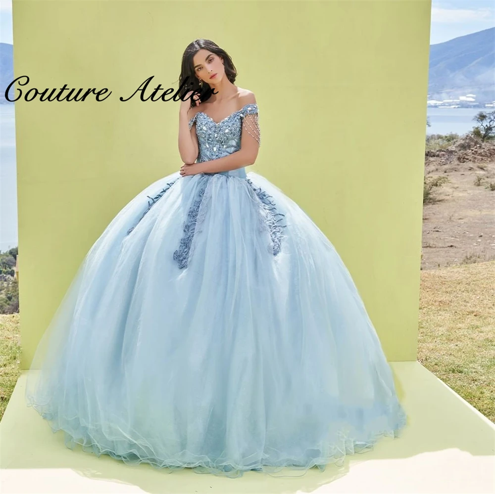 

Светильник-Голубое Бальное платье, платья для Quinceanera, платья для выпускного вечера, выпускного вечера, милые платья принцессы на шнуровке 15 ...