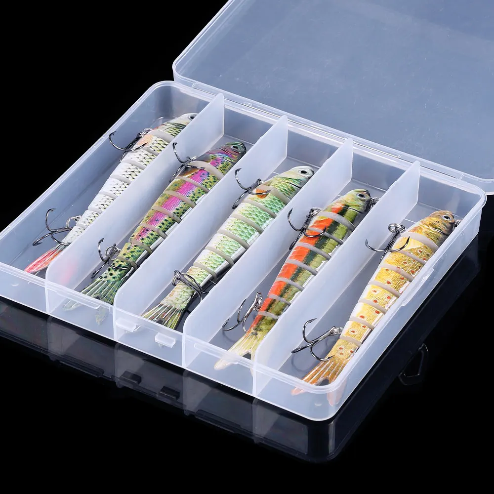 2/5 шт. 13 7 см 27 г тонущий рыболовные приманки наживки набор 8 сегментов воблер