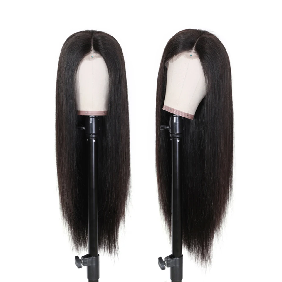 HairUGo, перуанские прямые волосы, 4*4, шнуровка, парик, жук, Омбре, человеческие волосы, парики для женщин, Remy, предварительно выщипанные, натуральные волосы