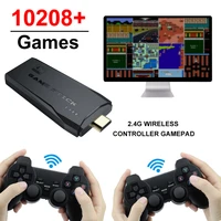 wireless 4k hd video game console 64g 10000 games 2 4g dual controller for ps1fcgba game stick retro mini handheld kids gift