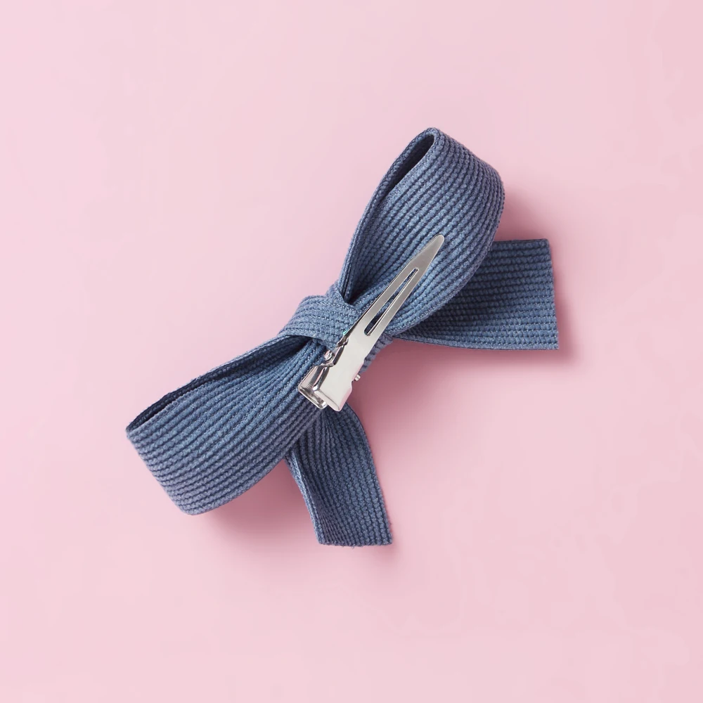 8 шт. милые однотонные вельветовые детские заколки для волос маленьких девочек