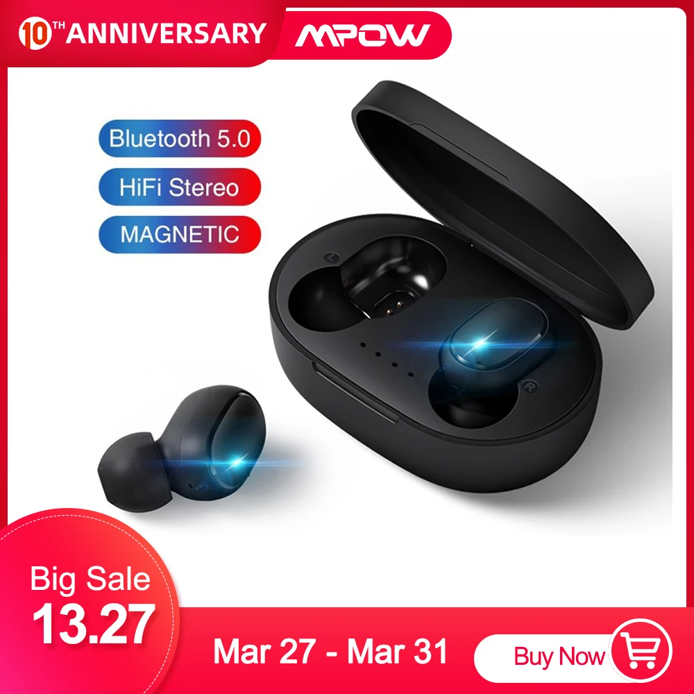 Беспроводные Bluetooth наушники TWS 5 0 стерео с микрофоном Handsfree Tap управление для Xiaomi