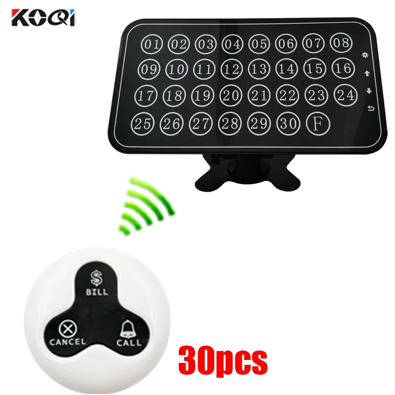 Система вызова пейджера система персонала 1 электронный номер дисплей приемник 30