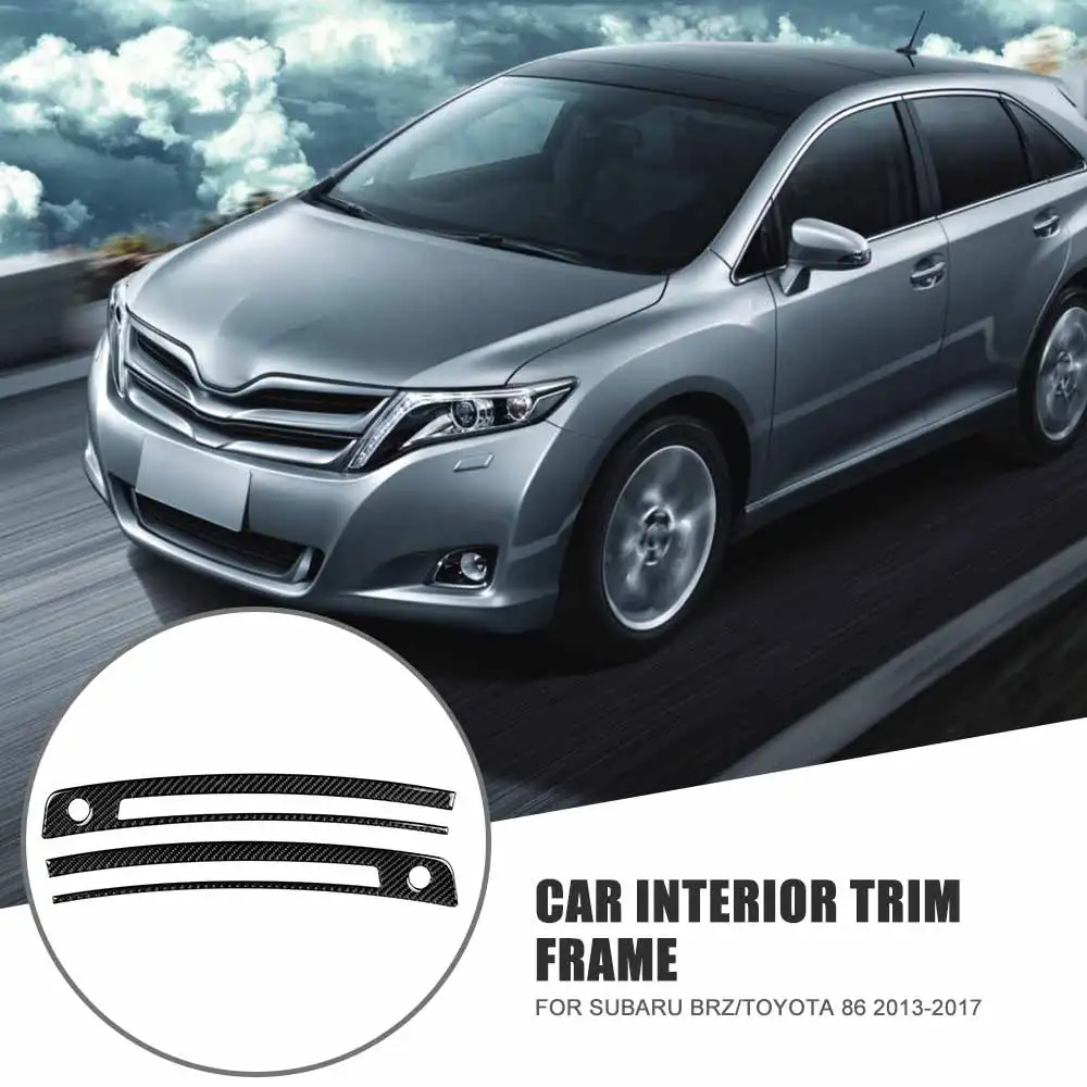 

2pcs Carbon Fiber Stickers Front Air Conditioning Vent Outlet Stickers Car Styling For Subaru BRZ/Toyota 86 2013-2020