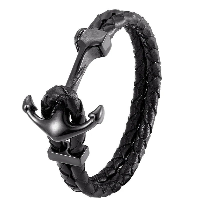 Модные очаровательные плетеные мужские браслеты из нержавеющей стали с ранним