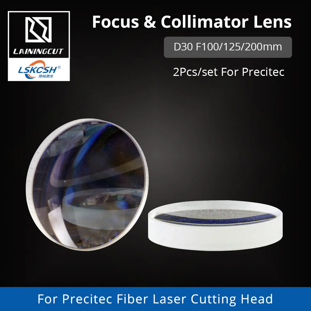 LSKCSH Precitec Focus&ampCollimating Lens D30 F100 125 200mm Quartz Fused Silica for ProCutter Fiber Laser cutting Head | Инструменты