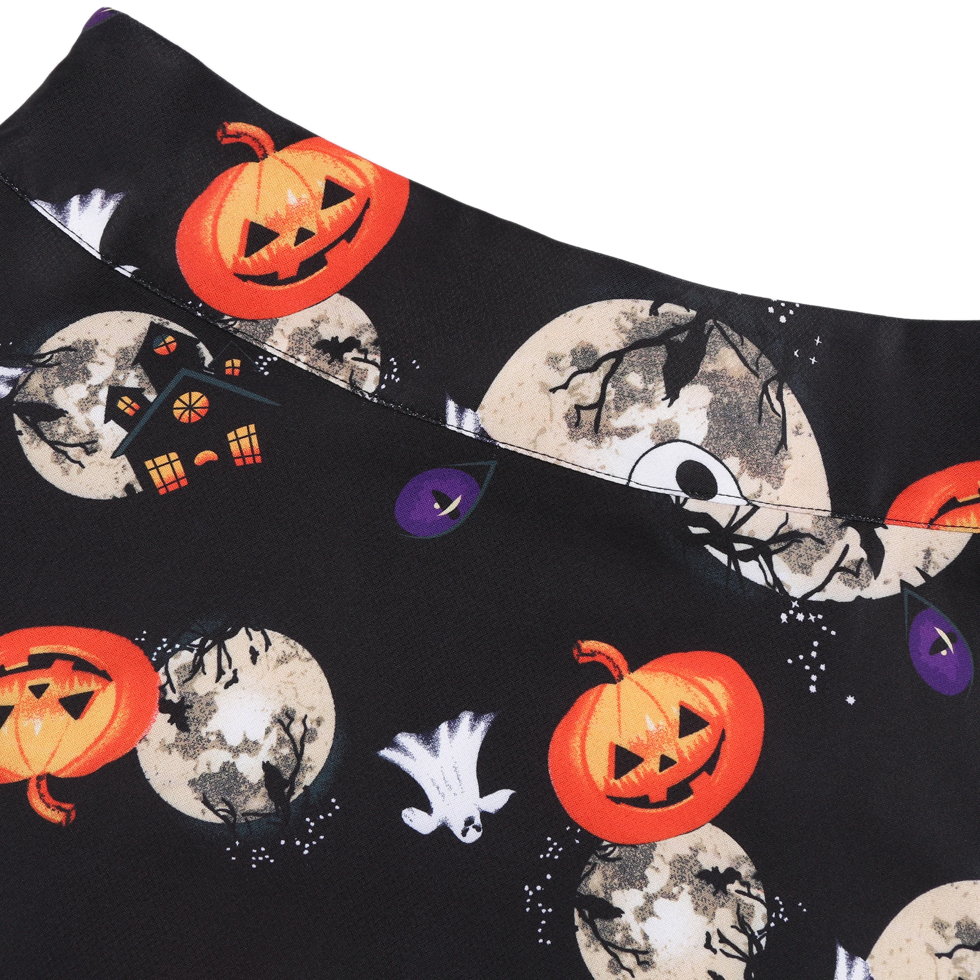 Женская юбка в стиле Хепберн винтажная с принтом тыквы черепа пышная ретро 50-х