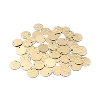 50pcs charms round pendant hammered crafts pendant jewlery diy bohemia earring bracelet necklace jewelry making findings
