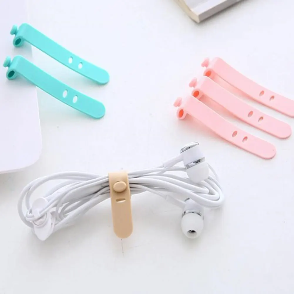 Многоразовые Кабельные стяжки с крючком ремешки для шнура органайзер проводов