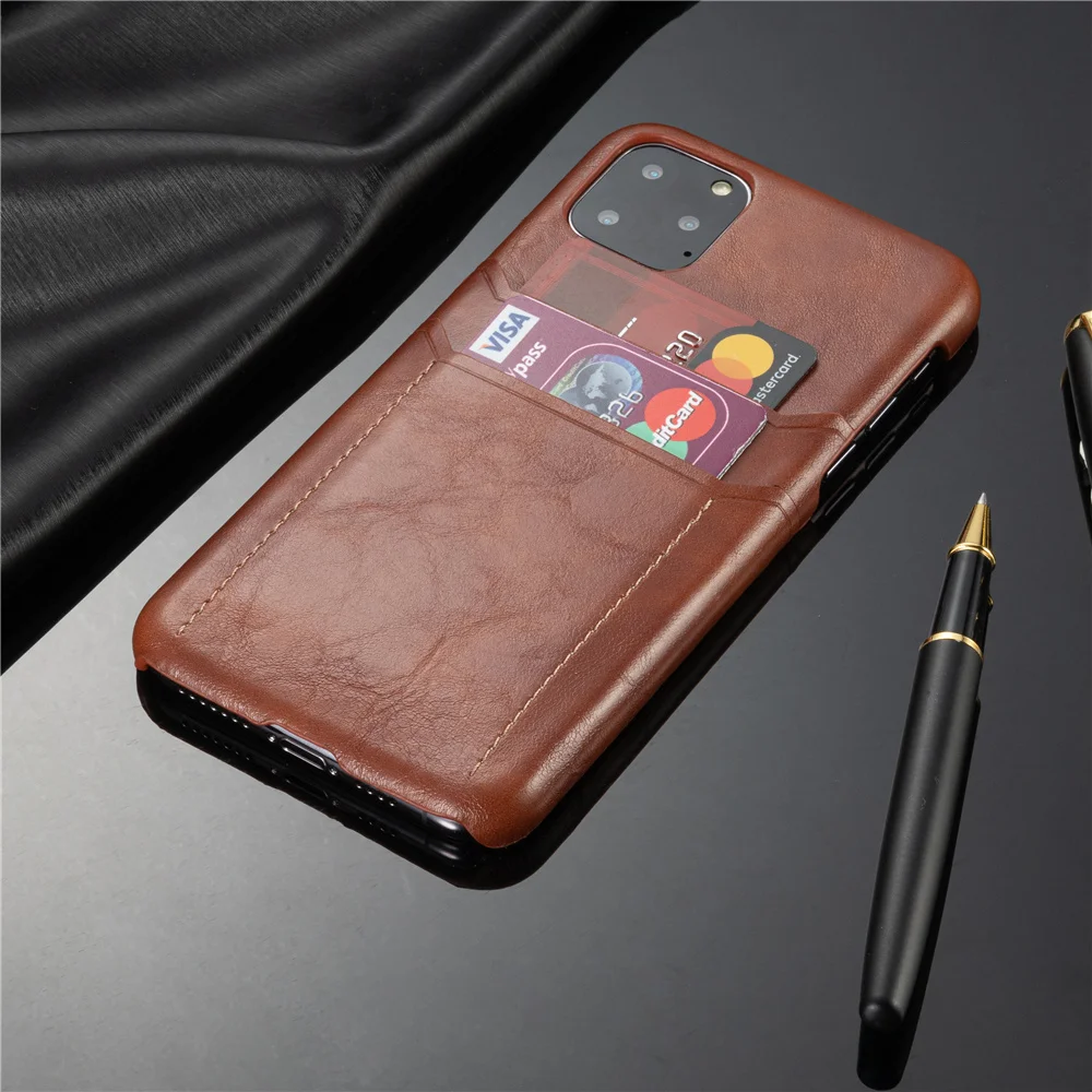 Чехол с держателем для карт IPhone 11 Pro Max 2019 роскошный кожаный чехол бумажник Iphone