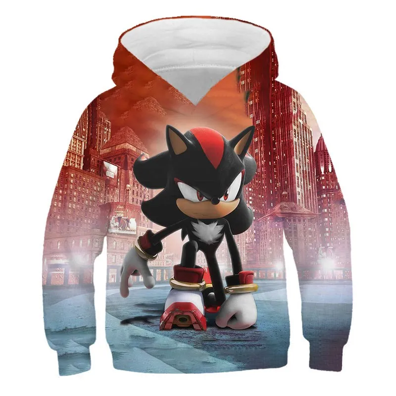 Новые Мультяшные свитшоты из аниме-фильма Ежик семейная одежда с 3D принтом