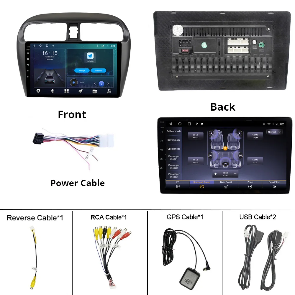 

2DIN Android10 Car Radio For Mitsubishi Mirage Attrage 2012-2018 GPS Navigation Car Receiver Auto Radio DSP Stereo Receiver IGO