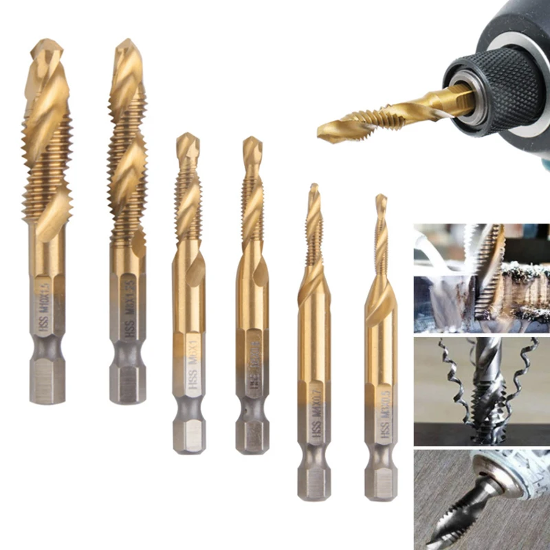 6 шт. шестигранная ручка для сверления металла бетона дерева | Инструменты