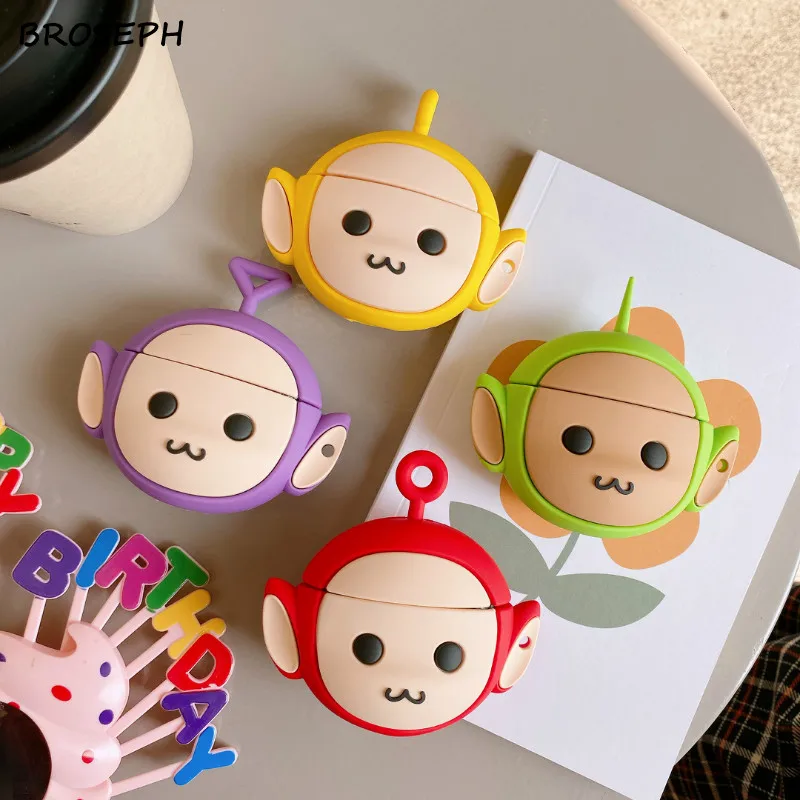 

3D Cute Cartoon Teletubbies Earphone Case For Huawei Freebuds3 Soft Silicone Bluetooth Wireless Headset Protective Cover Funda