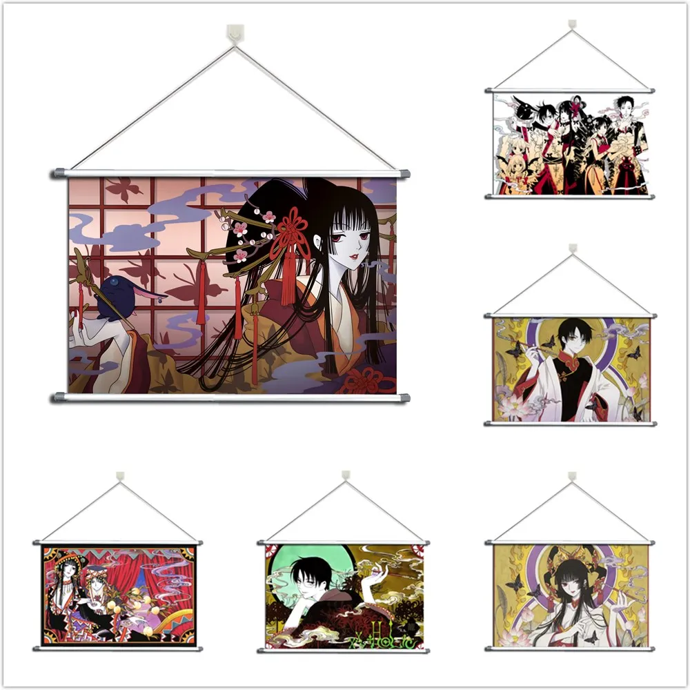 

xxxHOLiC Ichihara Yuuko Watanuki Kimihiro Alloy Fabric Wall Poster Scroll