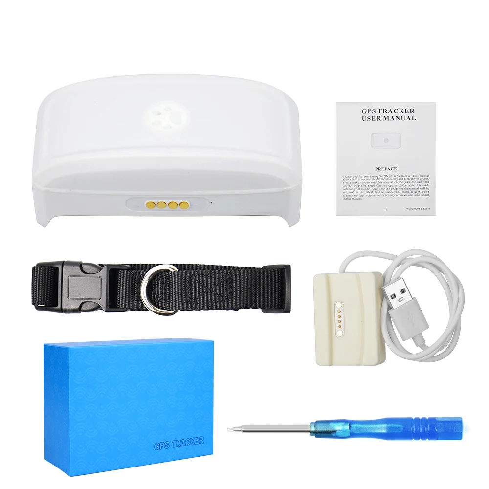 $286.76 Small Pet GPS Tracker TK911 for Dogs Cat Tracking Device Locator with Pet collar History route playback Waterproof High Accuracy